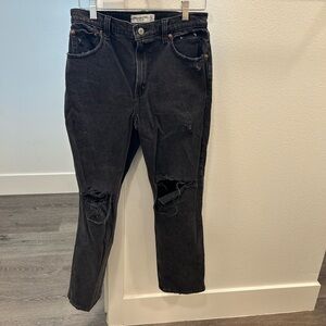 Abercrombie & Fitch Women’s Black Ripped Jeans